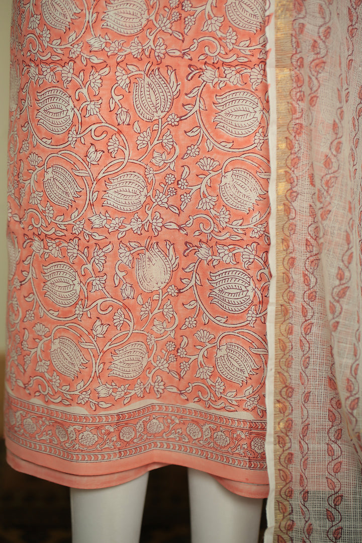 Printed Cotton Unstitched Suit