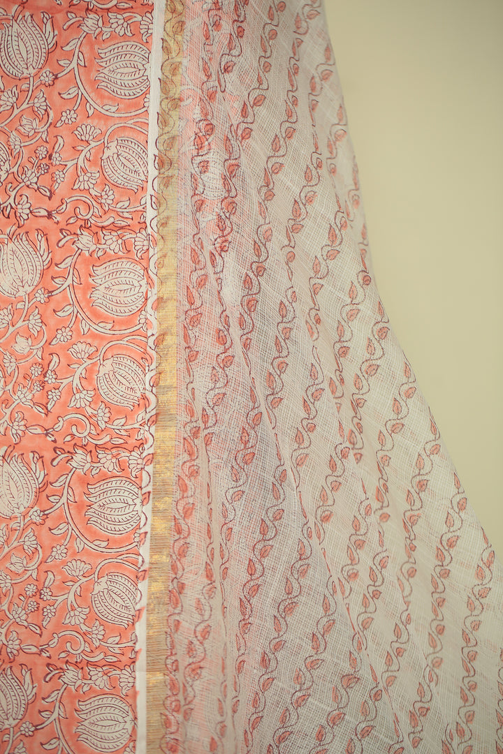 Printed Cotton Unstitched Suit