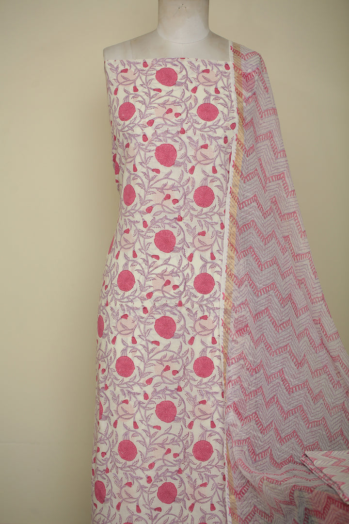 Printed Cotton Unstitched Suit