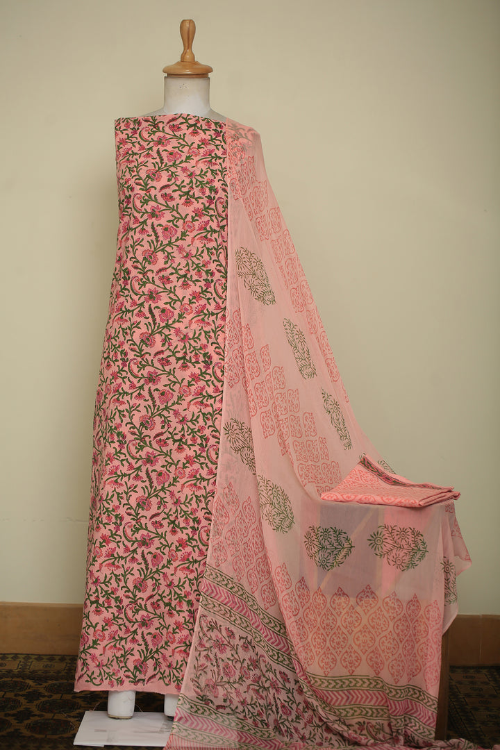 Printed Cotton Unstitched Suit