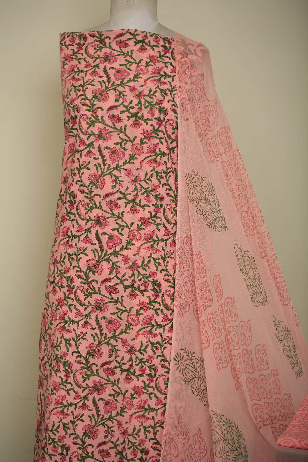 Printed Cotton Unstitched Suit