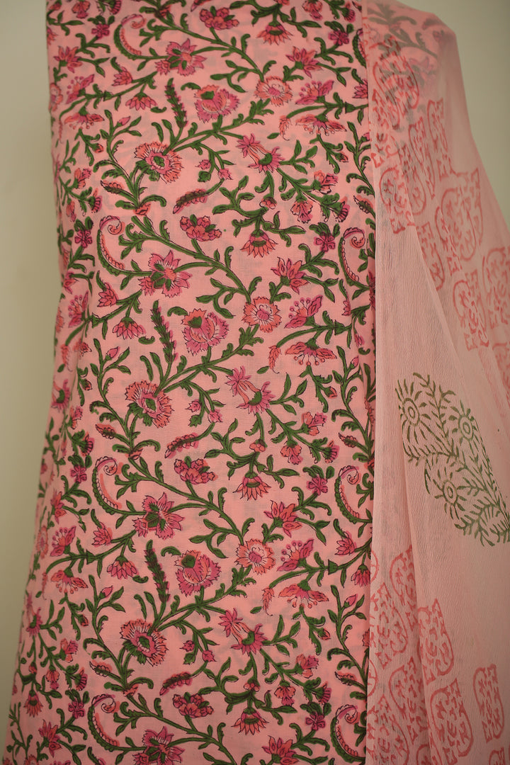Printed Cotton Unstitched Suit