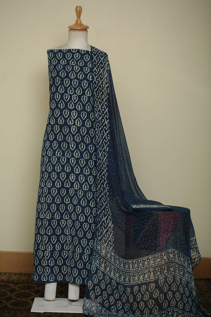 Printed Cotton Unstitched Suit