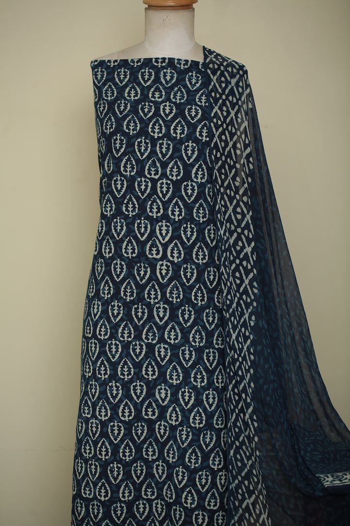 Printed Cotton Unstitched Suit