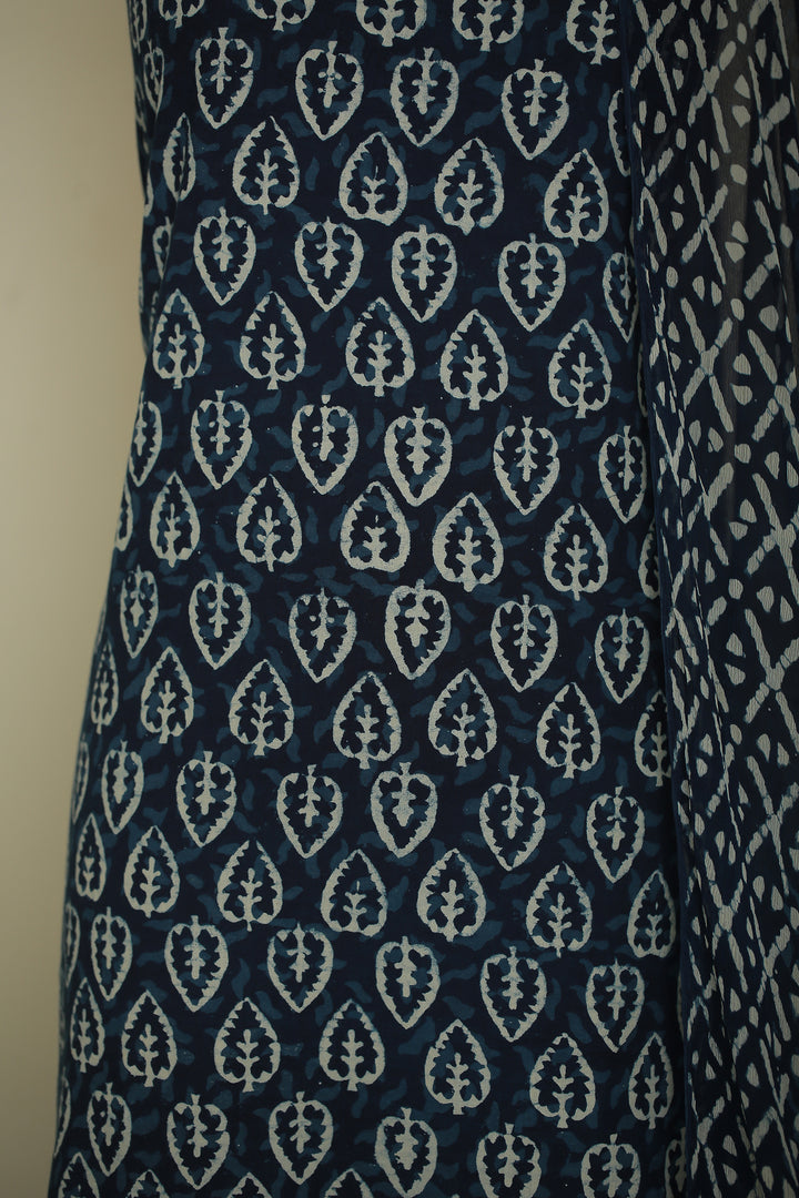 Printed Cotton Unstitched Suit