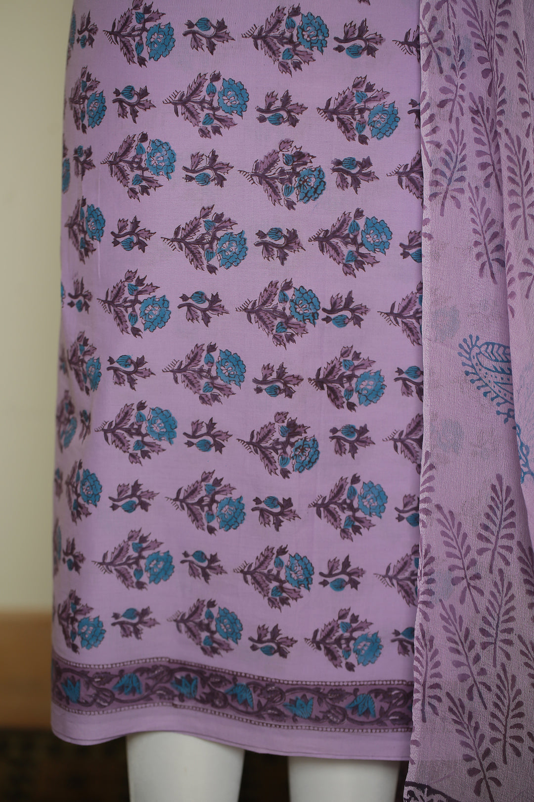 Printed Cotton Unstitched Suit
