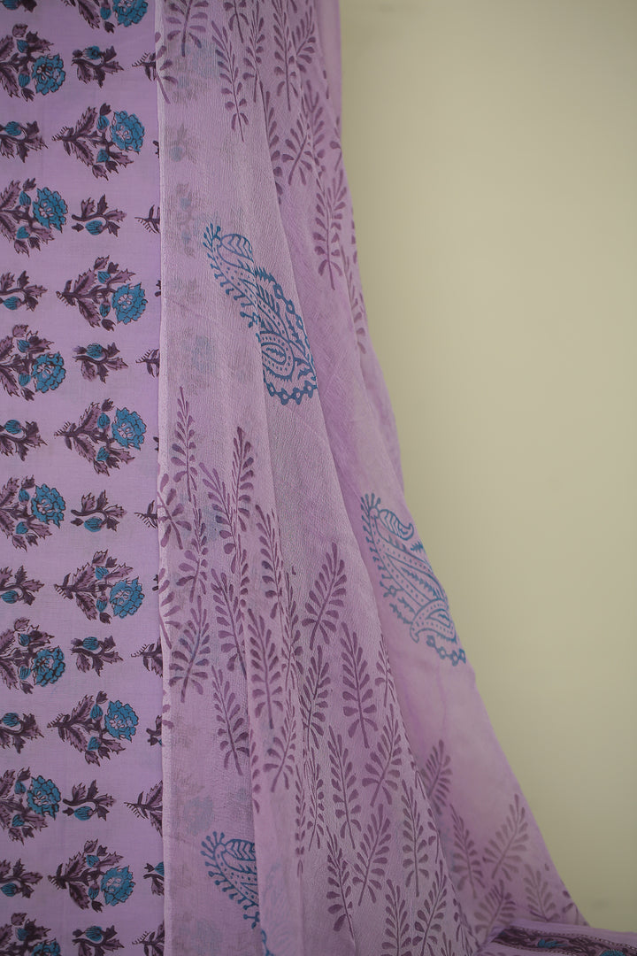 Printed Cotton Unstitched Suit