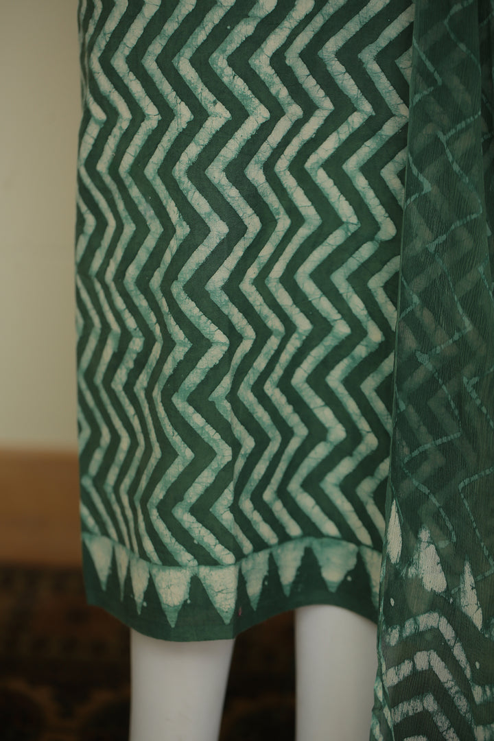 Printed Cotton Unstitched Suit