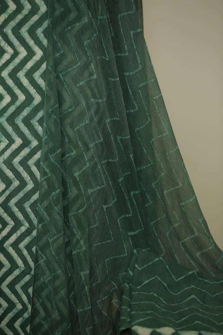 Printed Cotton Unstitched Suit