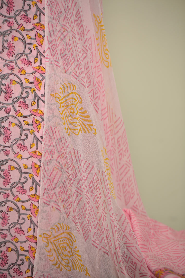 Printed Cotton Unstitched Suit