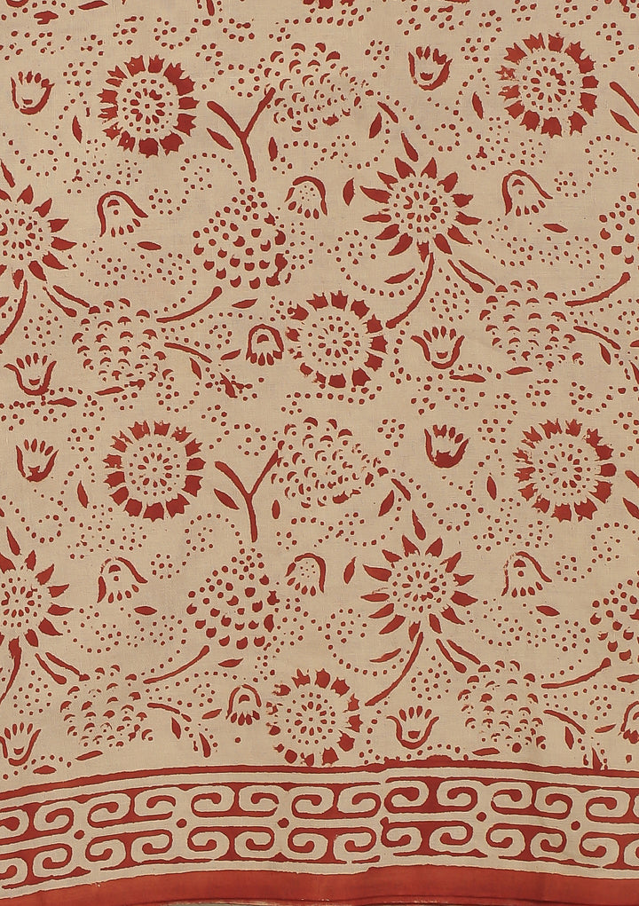 Printed Cotton Unstitched Suit