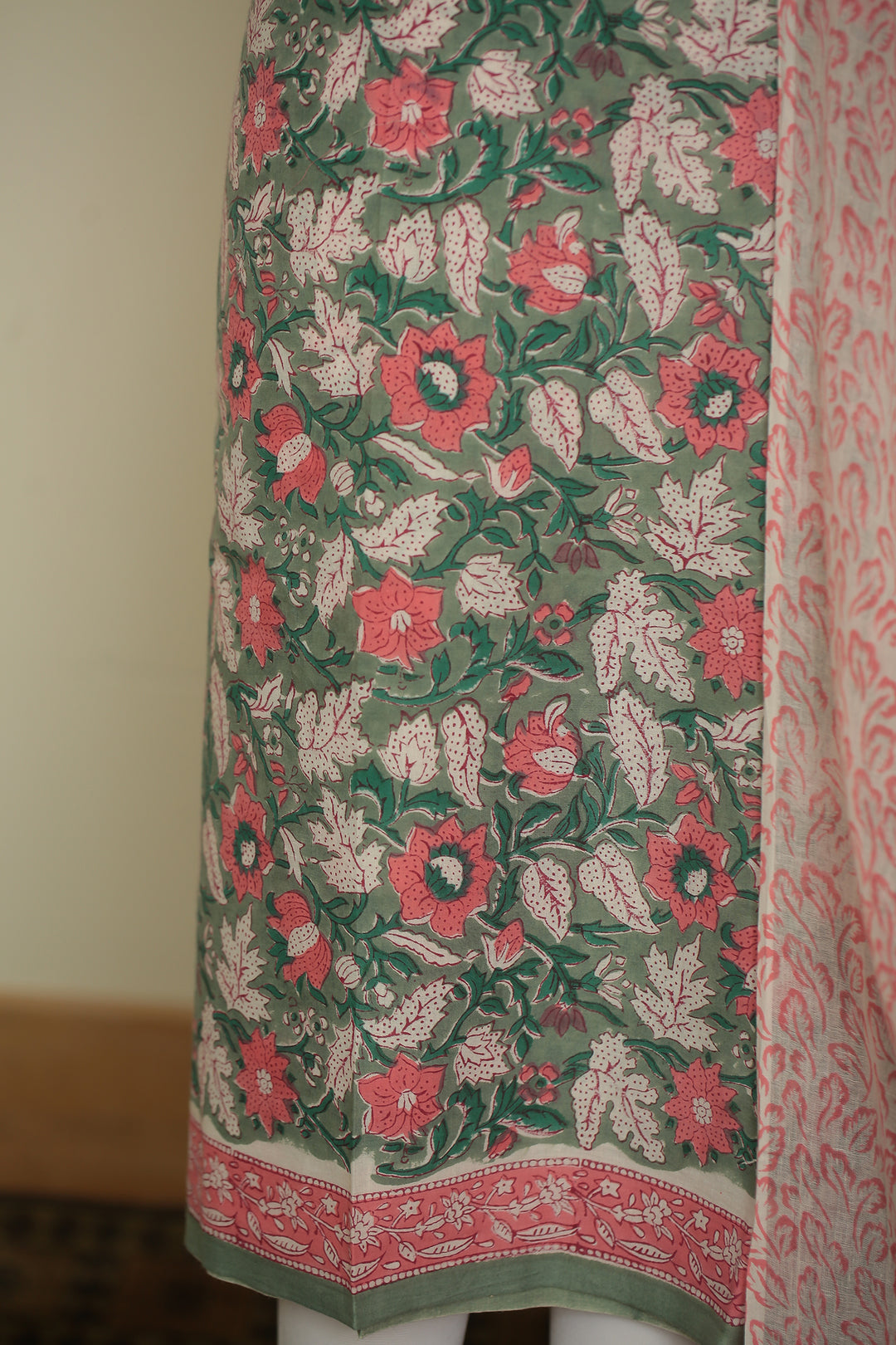 Printed Cotton Unstitched Suit