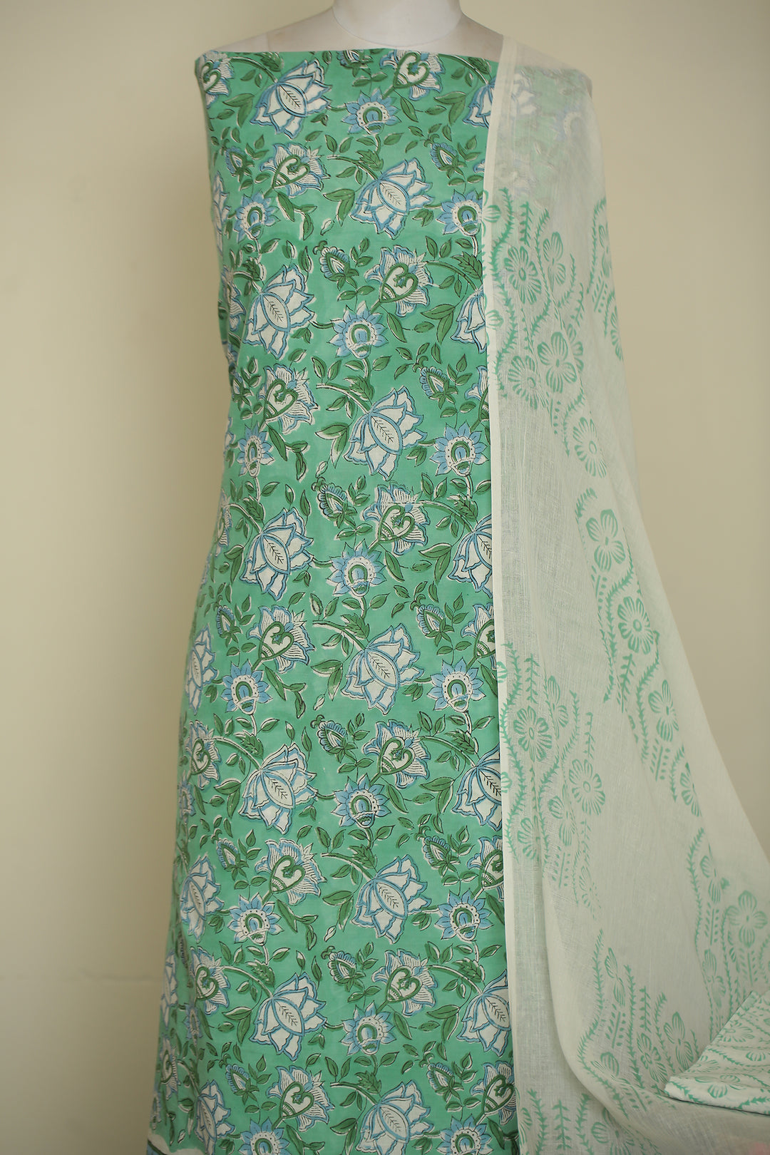Printed Cotton Unstitched Suit