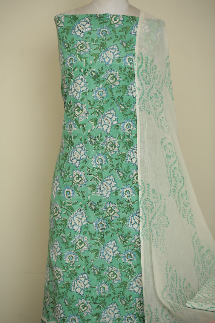 Printed Cotton Unstitched Suit