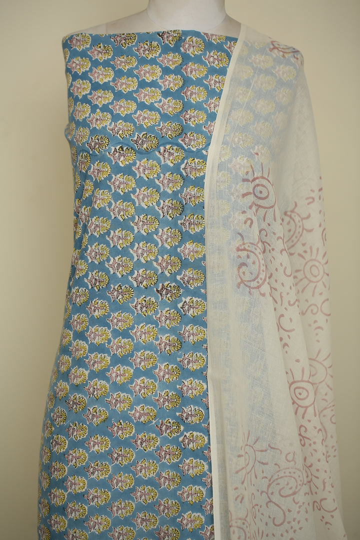 Printed Cotton Unstitched Suit