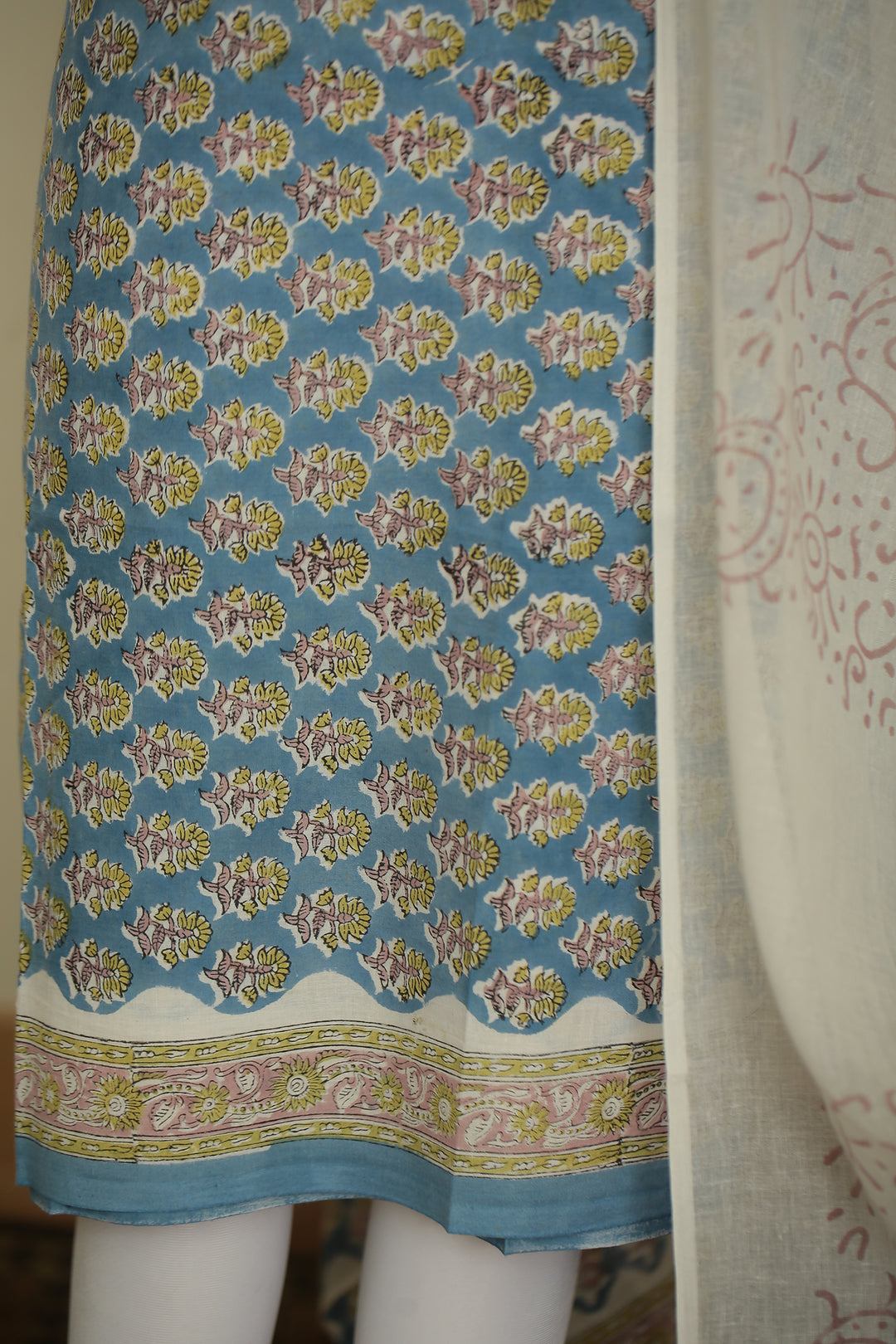Printed Cotton Unstitched Suit