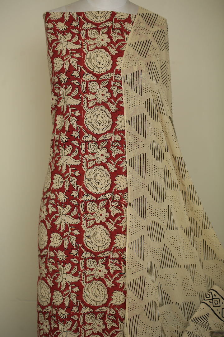 Printed Cotton Unstitched Suit