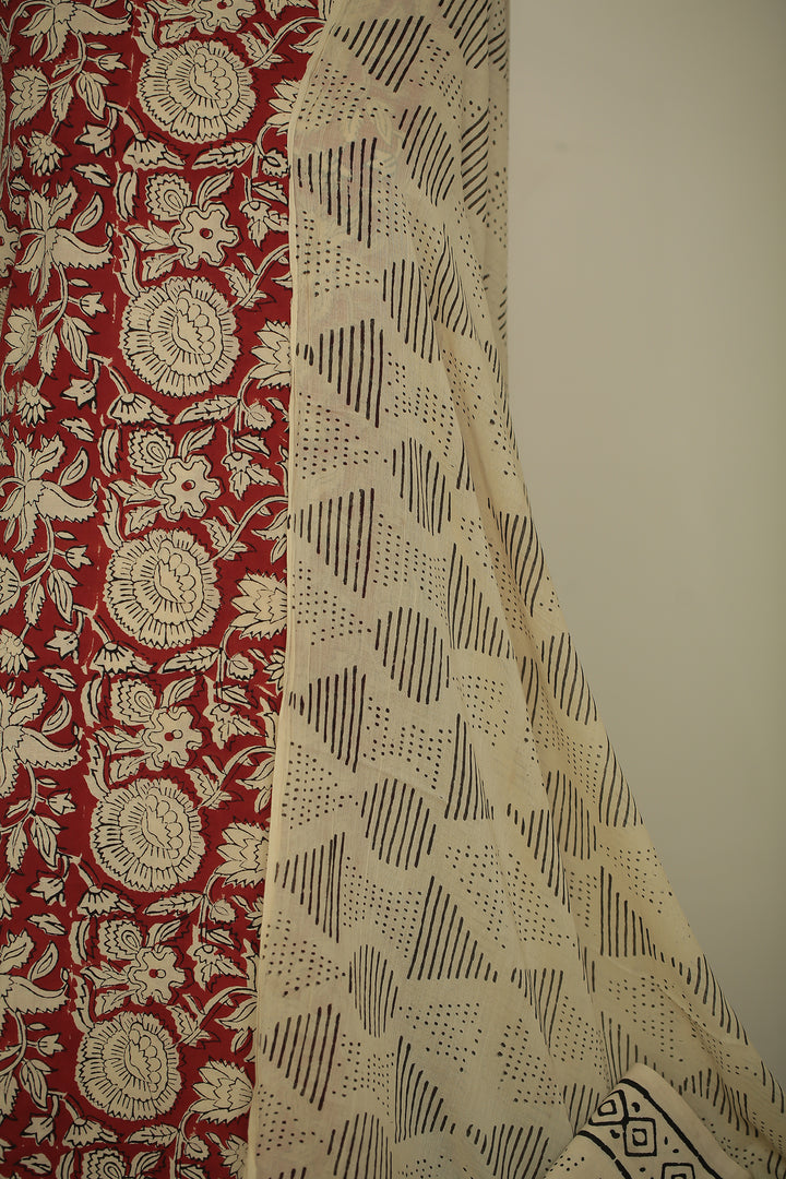 Printed Cotton Unstitched Suit