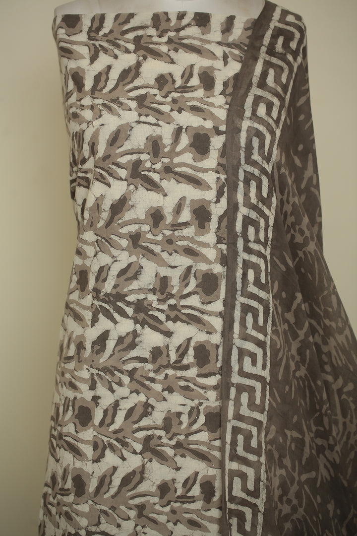 Printed Cotton Unstitched Suit