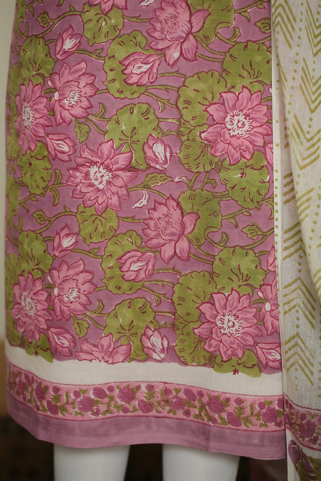 Printed Cotton Unstitched Suit