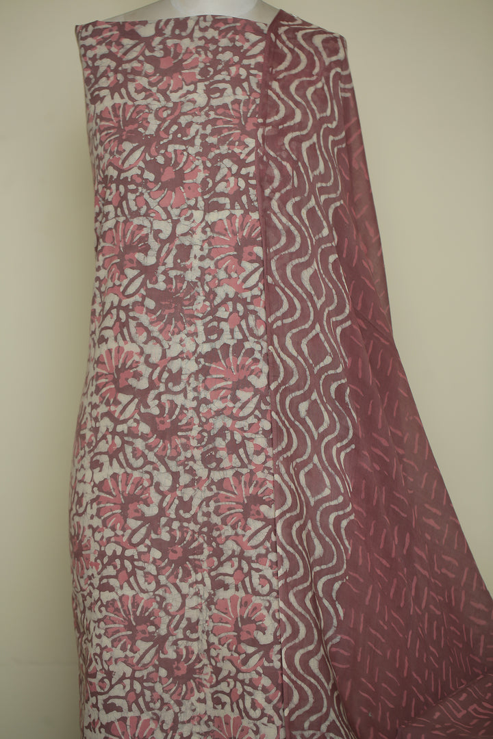 Printed Cotton Unstitched Suit