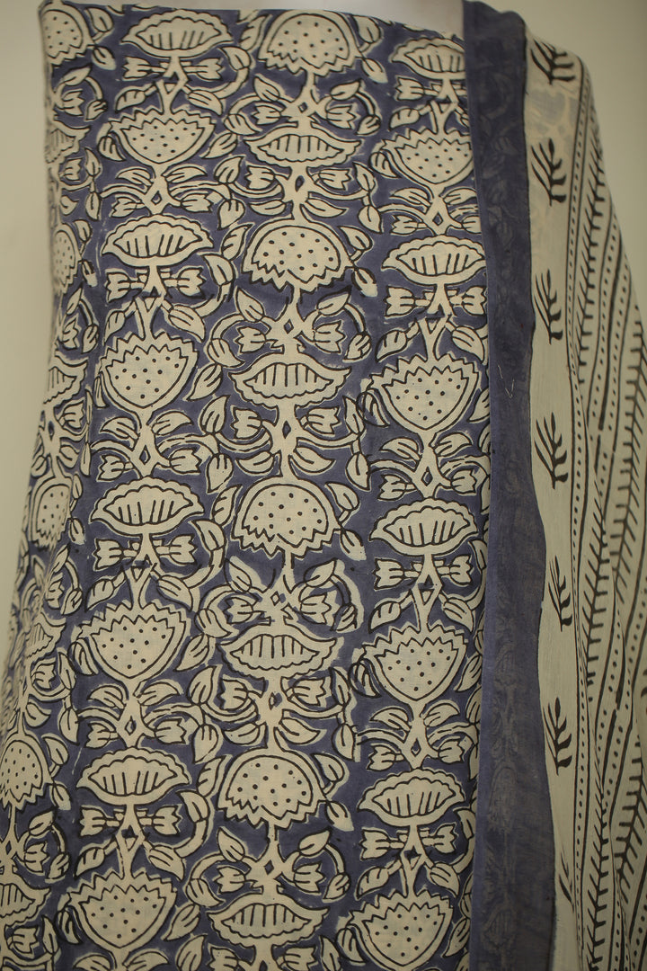 Printed Cotton Unstitched Suit