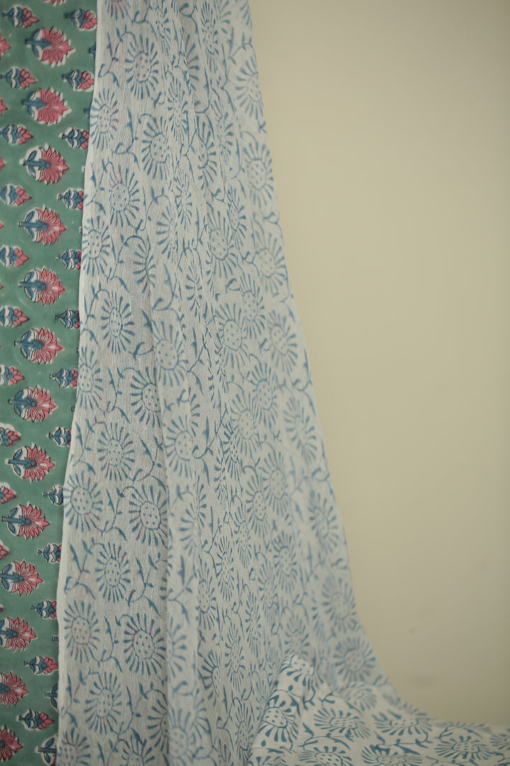 Printed Cotton Unstitched Suit