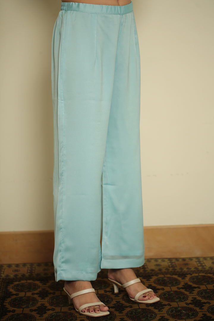 organza Suit with Cutdana, Pearl, Thread work.