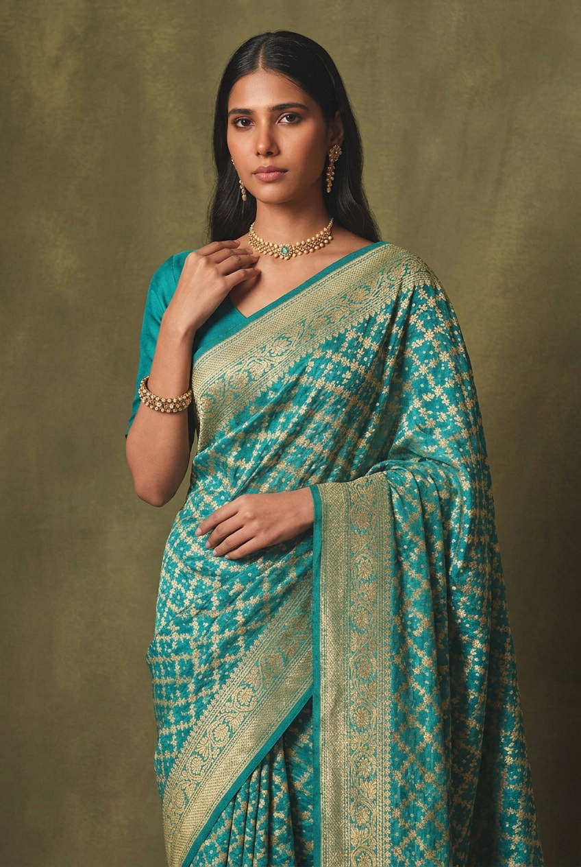 Khaddi Georgette Bandhej Saree