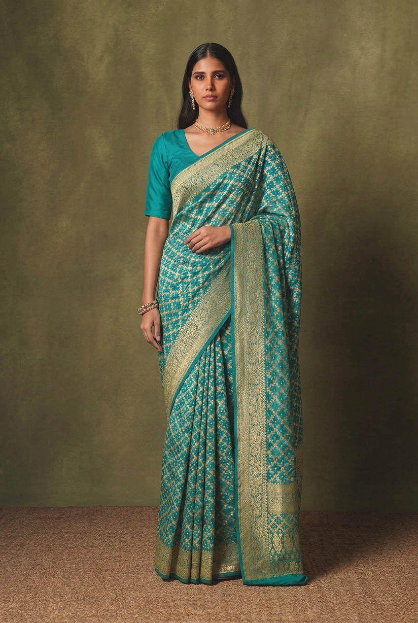 Khaddi Georgette Bandhej Saree