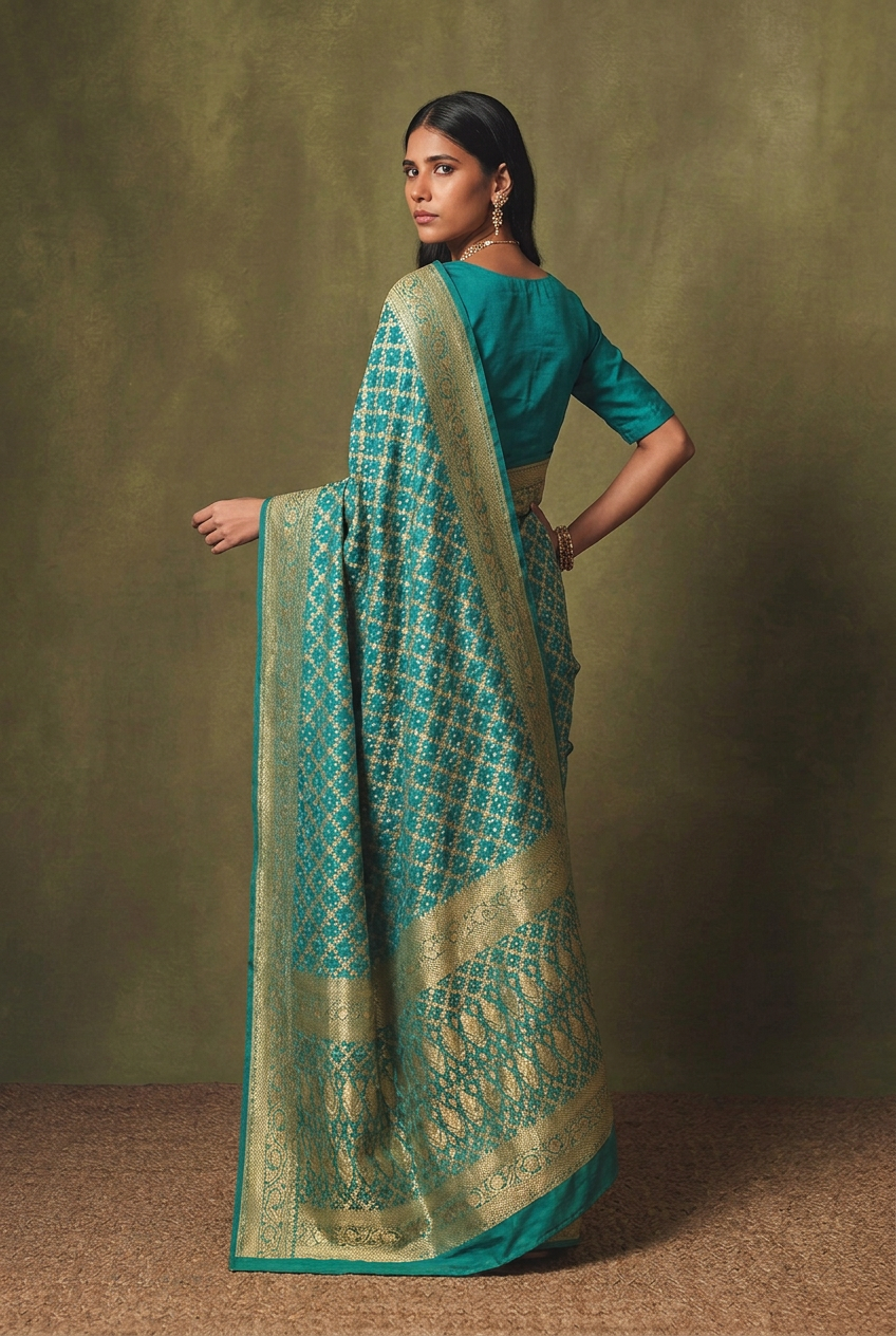 Khaddi Georgette Bandhej Saree