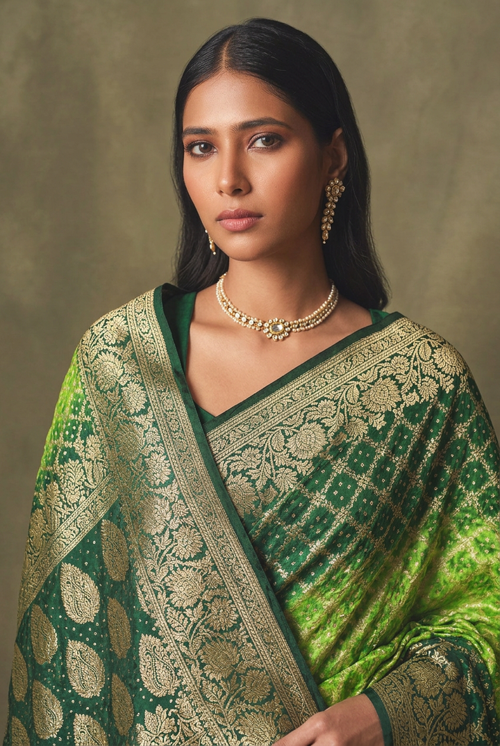 Khaddi Georgette Bandhej Saree