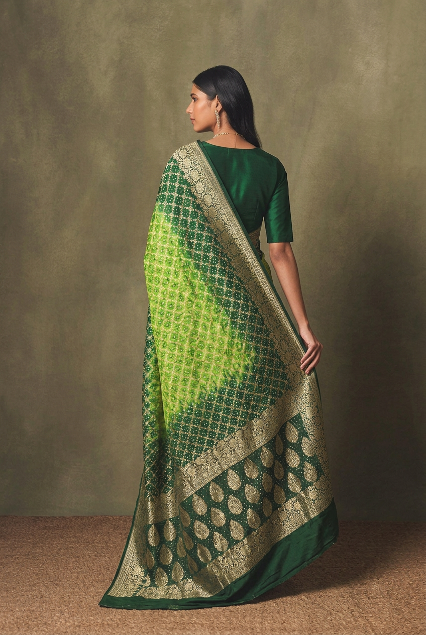 Khaddi Georgette Bandhej Saree
