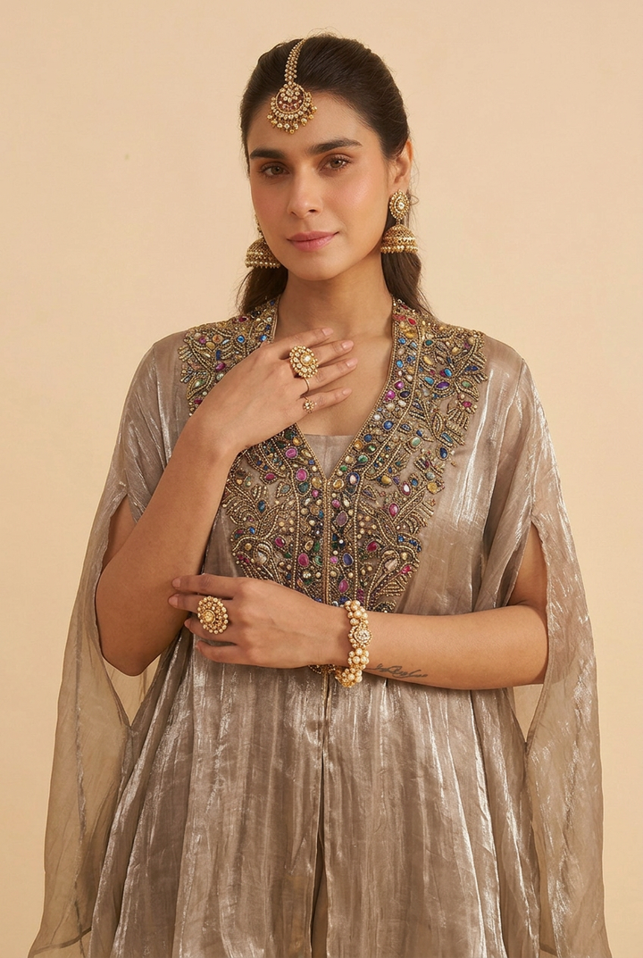 Embellished Silk Elegance