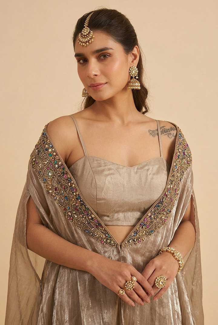 Embellished Silk Elegance