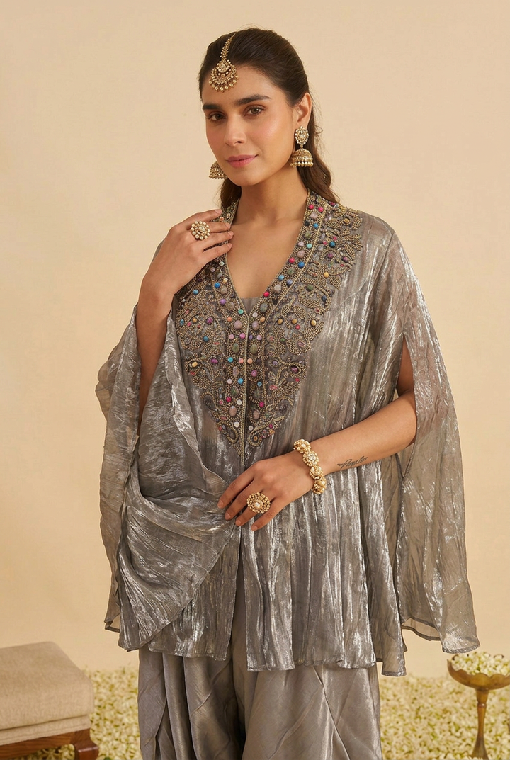 Embellished Silk Elegance