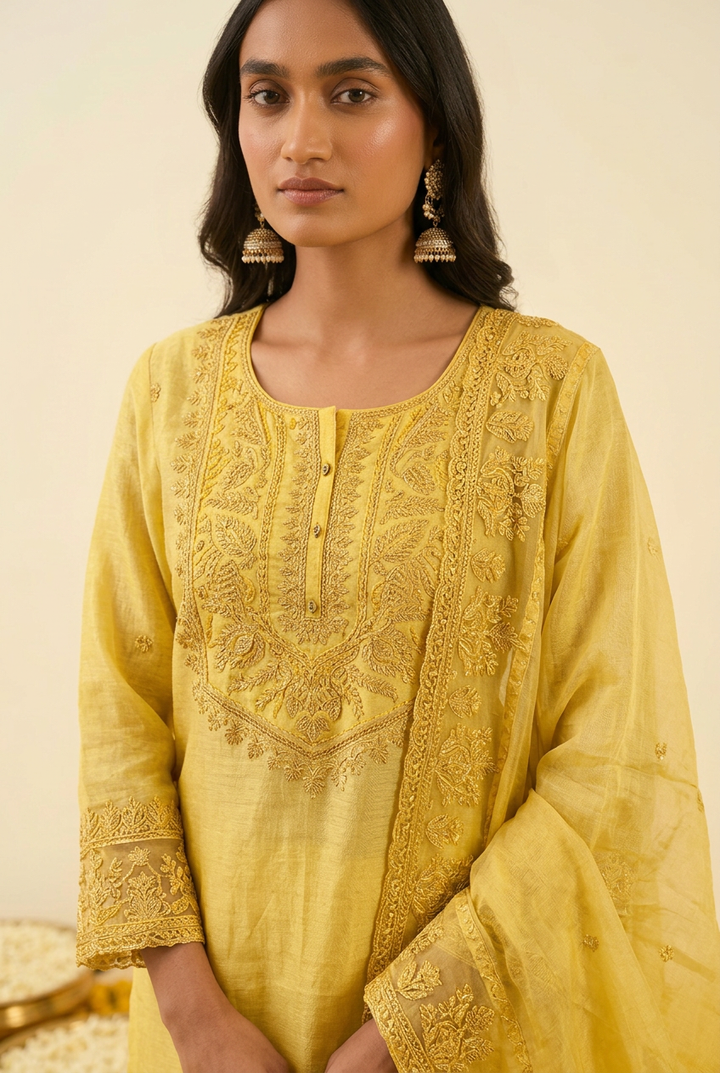 Lenin Kurta  with Thread work.