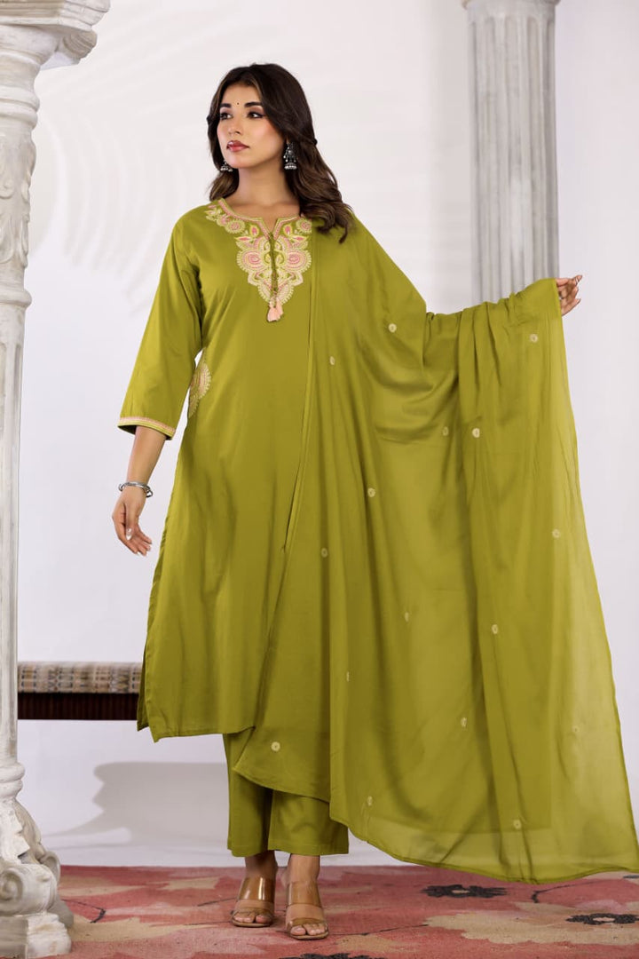 Cotton  Kurta  with Cutdana, Mirror, Thread work.