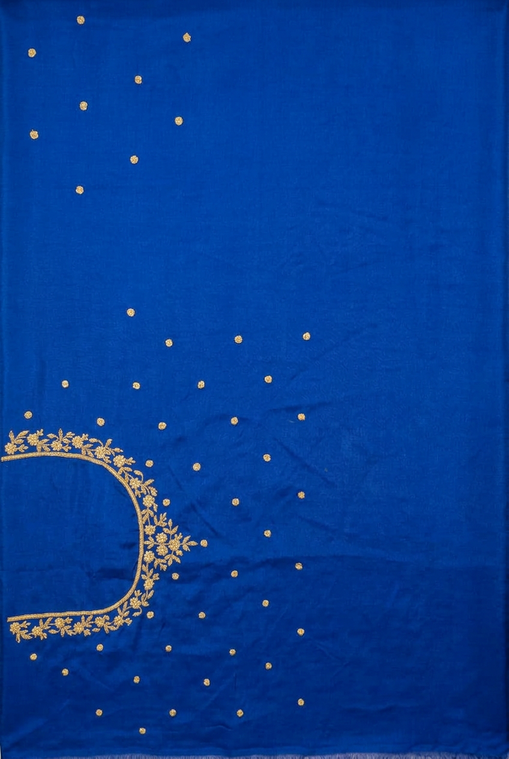 Satin silk Saree with Stone, Thread work.