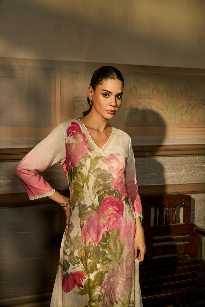 Printed Linen Suit