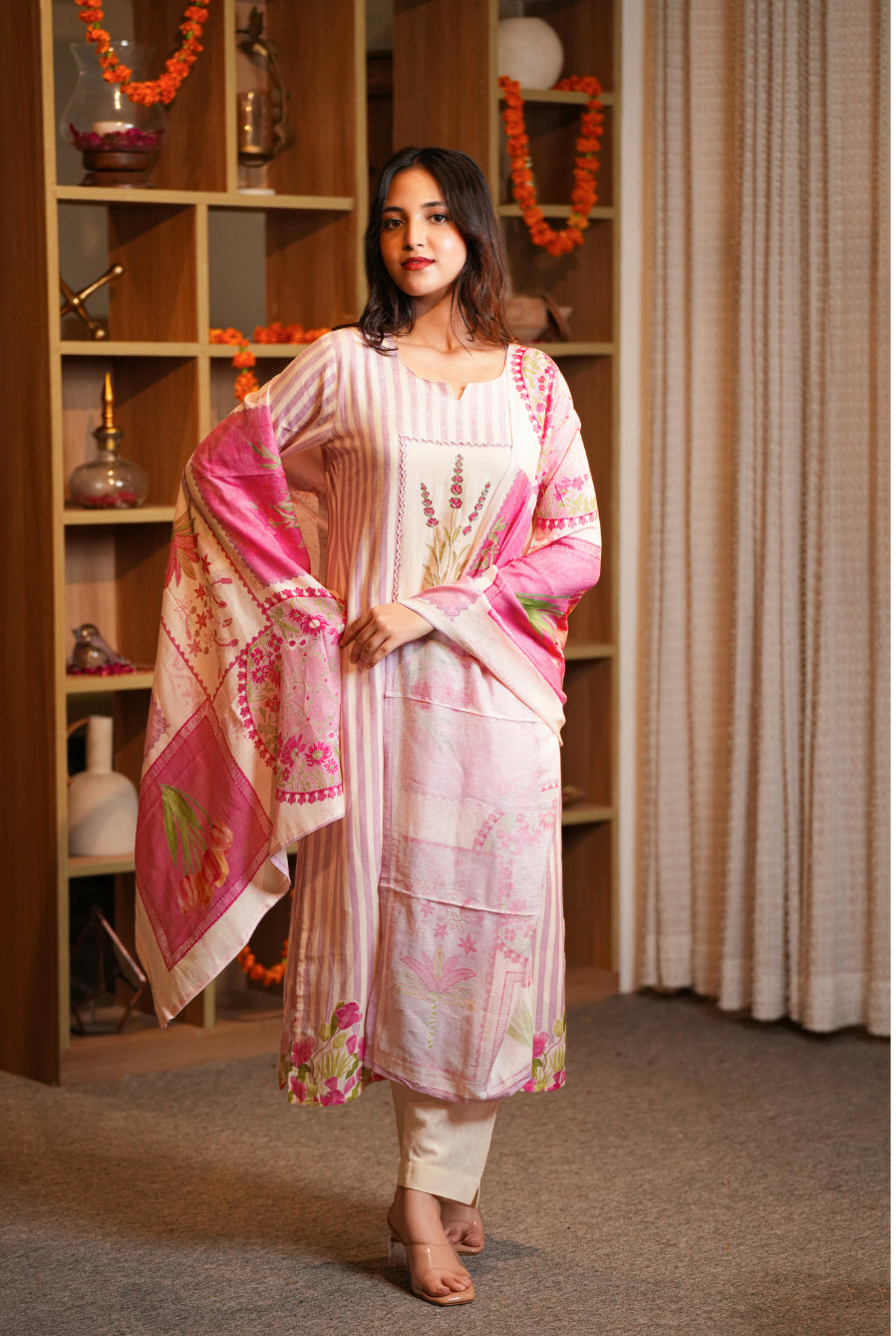 Printed Linen Kurta