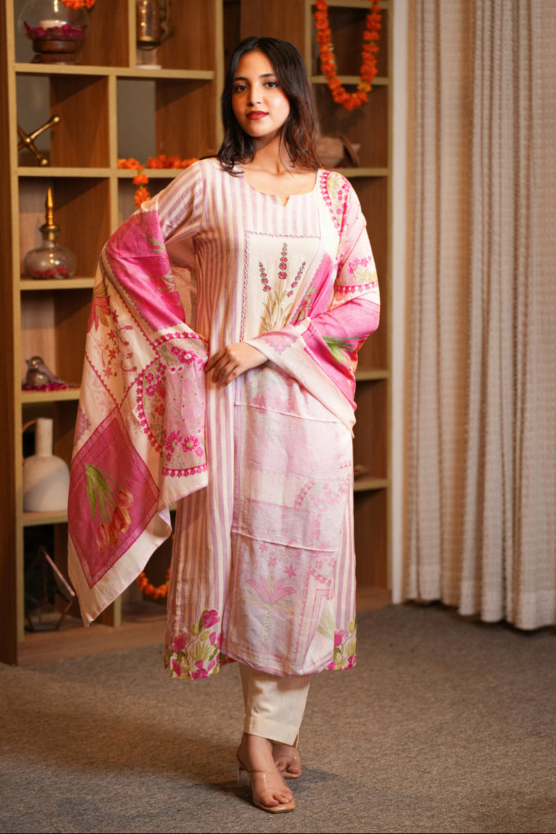 Printed Linen Kurta