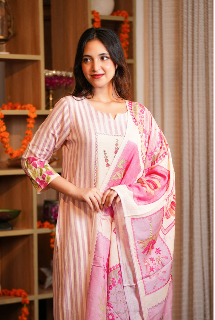 Printed Linen Kurta