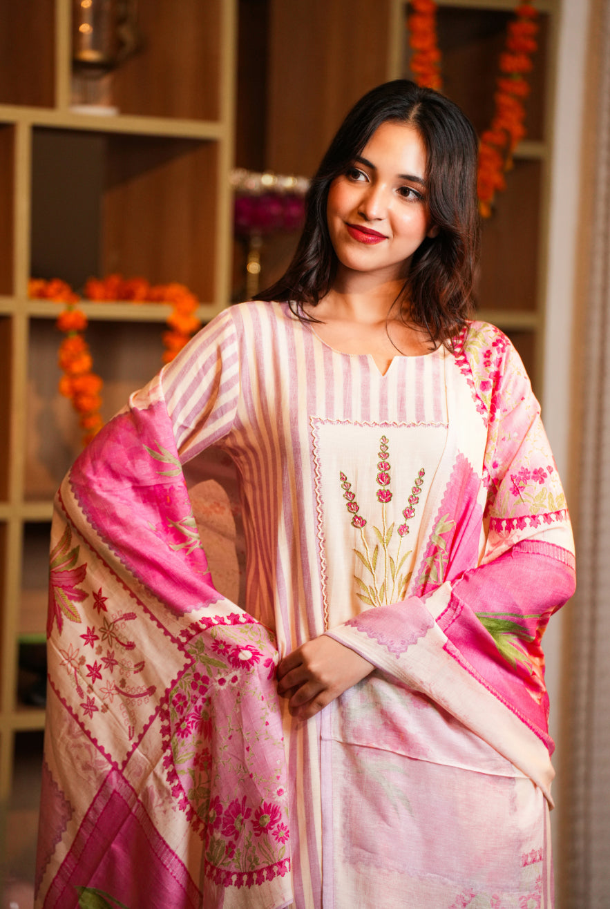 Printed Linen Kurta