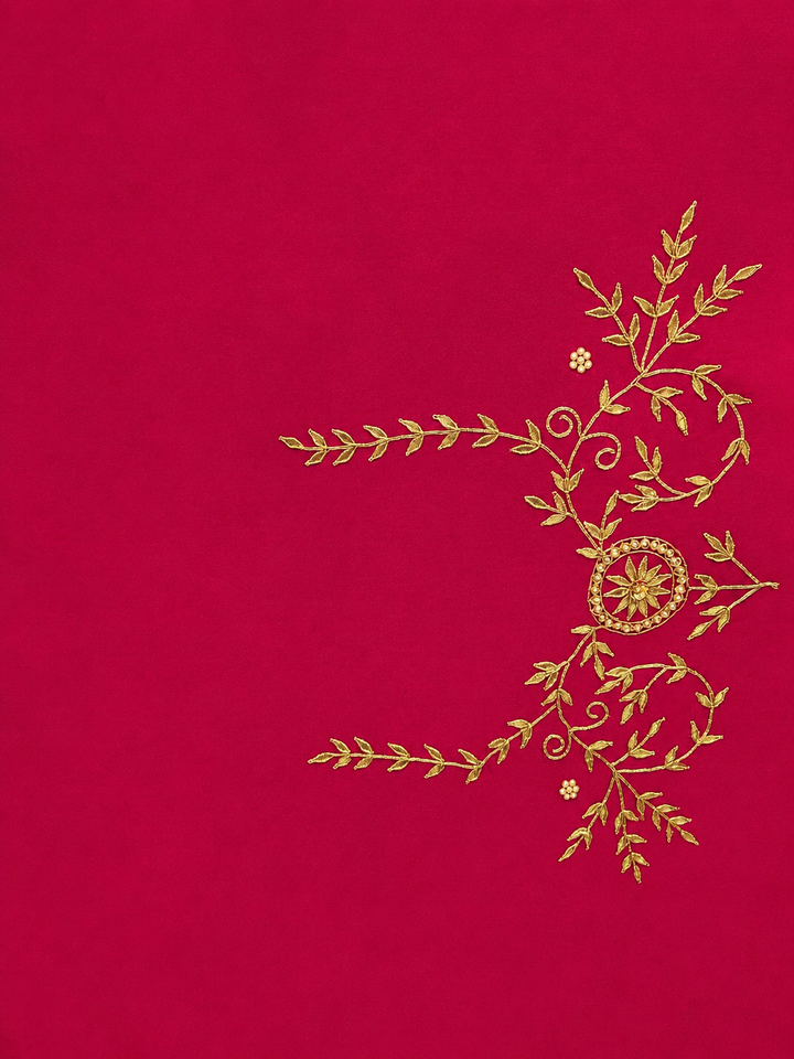 Leheriya Tussar silk Saree with Gota Patti work