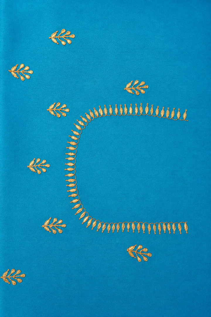 Leheriya Tussar silk Saree with Gota Patti work