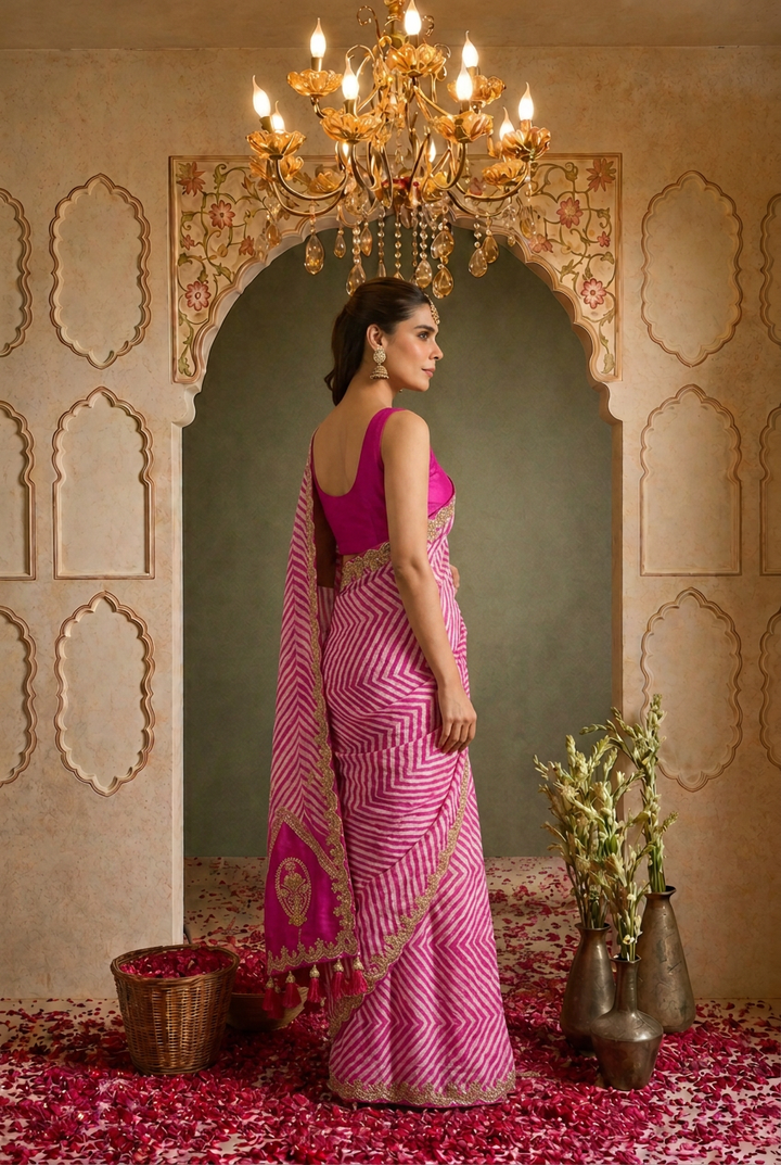 Tussar silk Saree with Gota Patti work.
