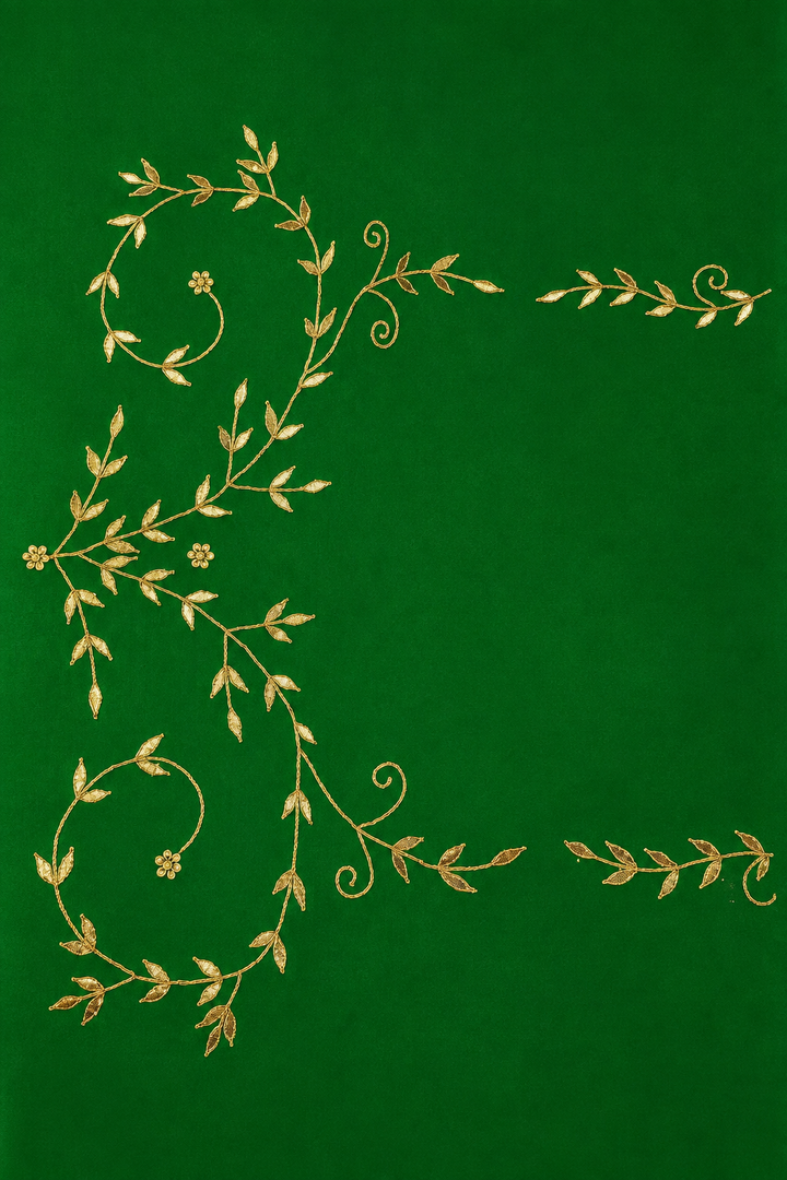 Leheriya Tussar silk Saree with Gota Patti work