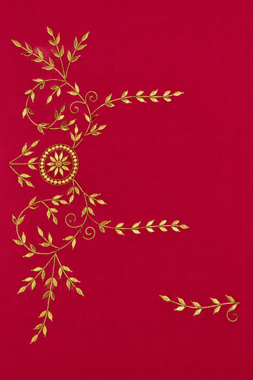 Leheriya Tussar silk Saree with Gota Patti work