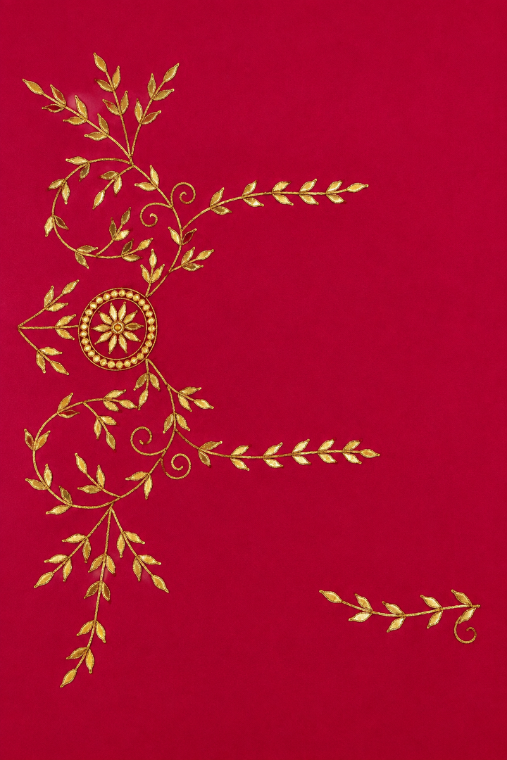 Leheriya Tussar silk Saree with Gota Patti work